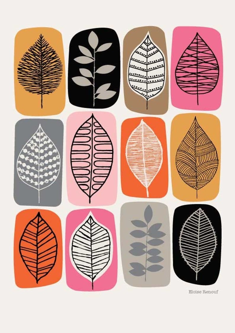 Листья тропические трафарет для вырезания