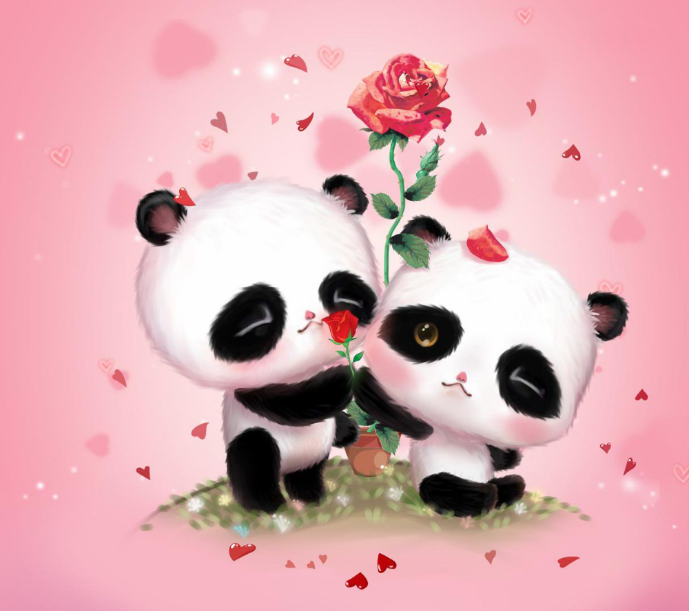 Панды мультяшные. Милые рисунки. Милые панды. Пандочка с сердечком. Картинка милой панды