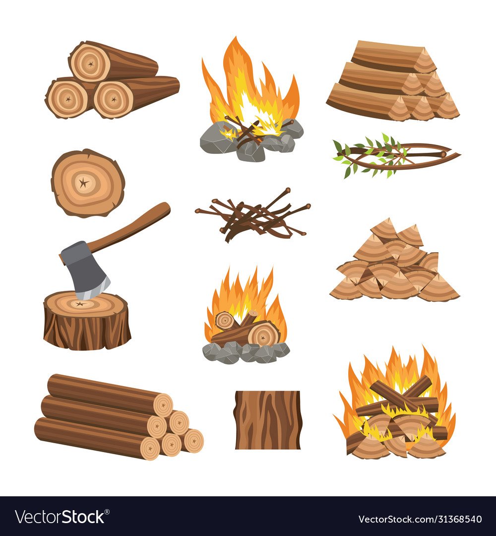 Логотип дрова и топор