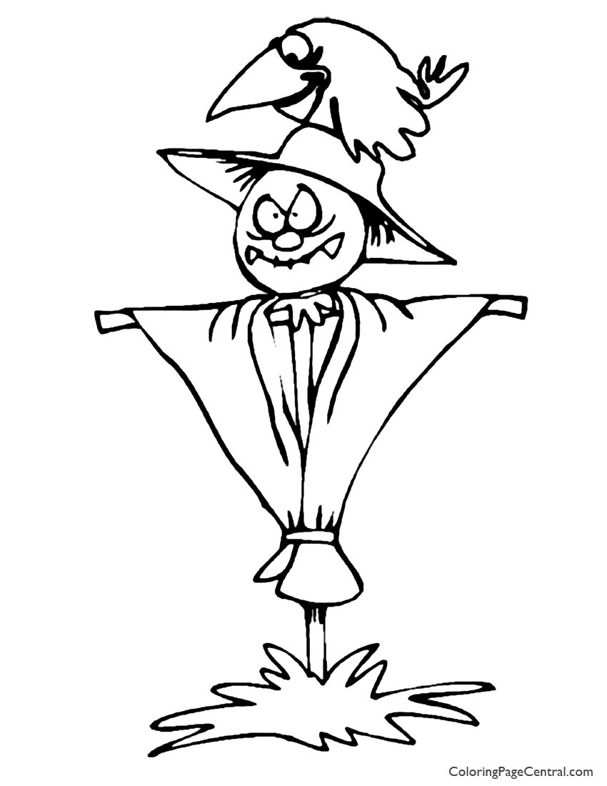 Пугало раскраска для детей