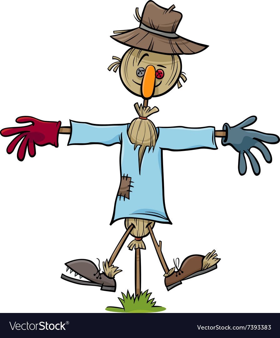 Раскраска пугало огородное