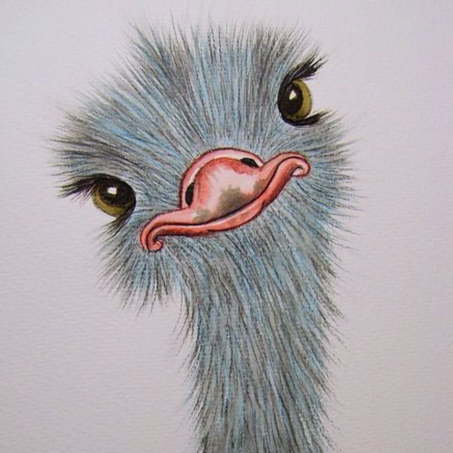 Маска страуса для детей