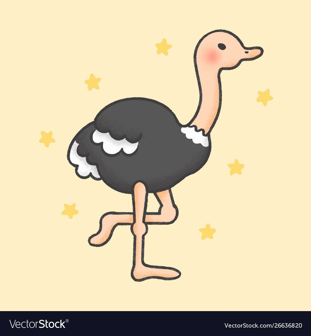 Страус вектор
