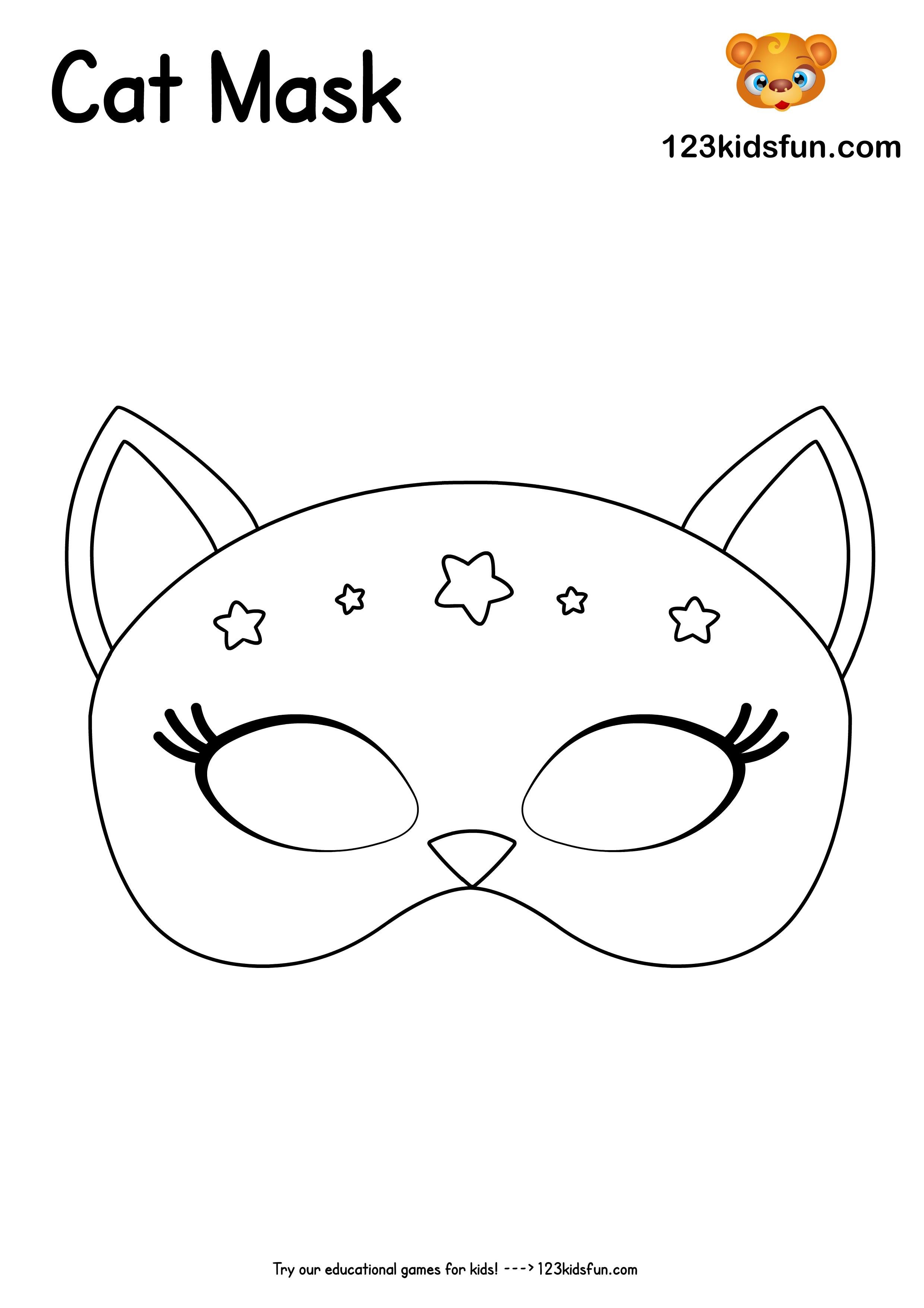 Маска кошки раскраска. Маскарадные маски шаблоны для печати. Маска кошки. Маска кошки трафарет.