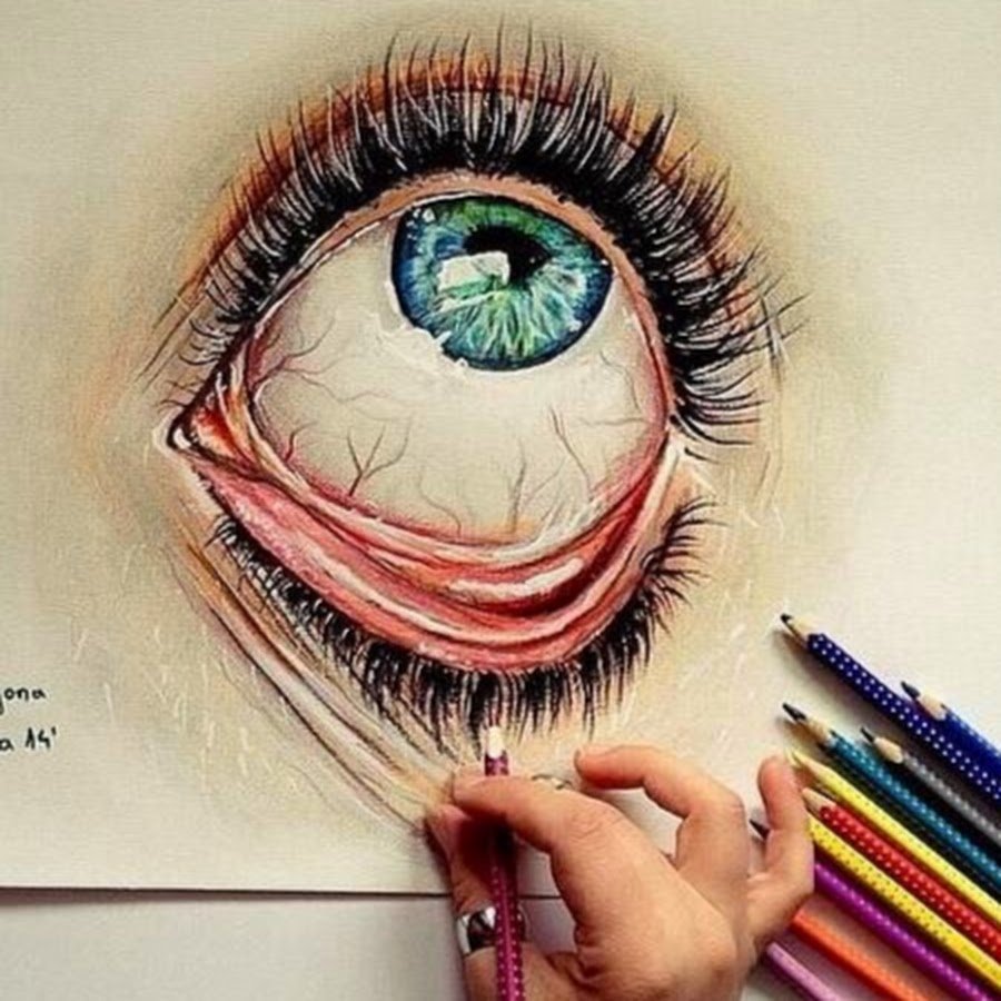Радужные глаза рисунок