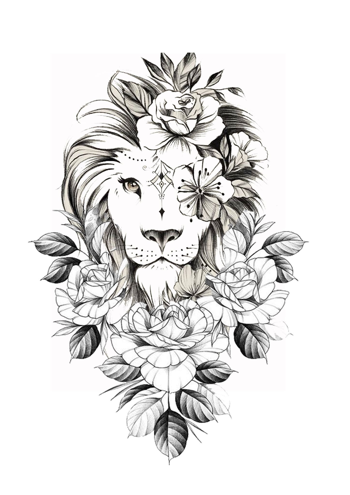 Эскизы татуировки льва (ФОТО)