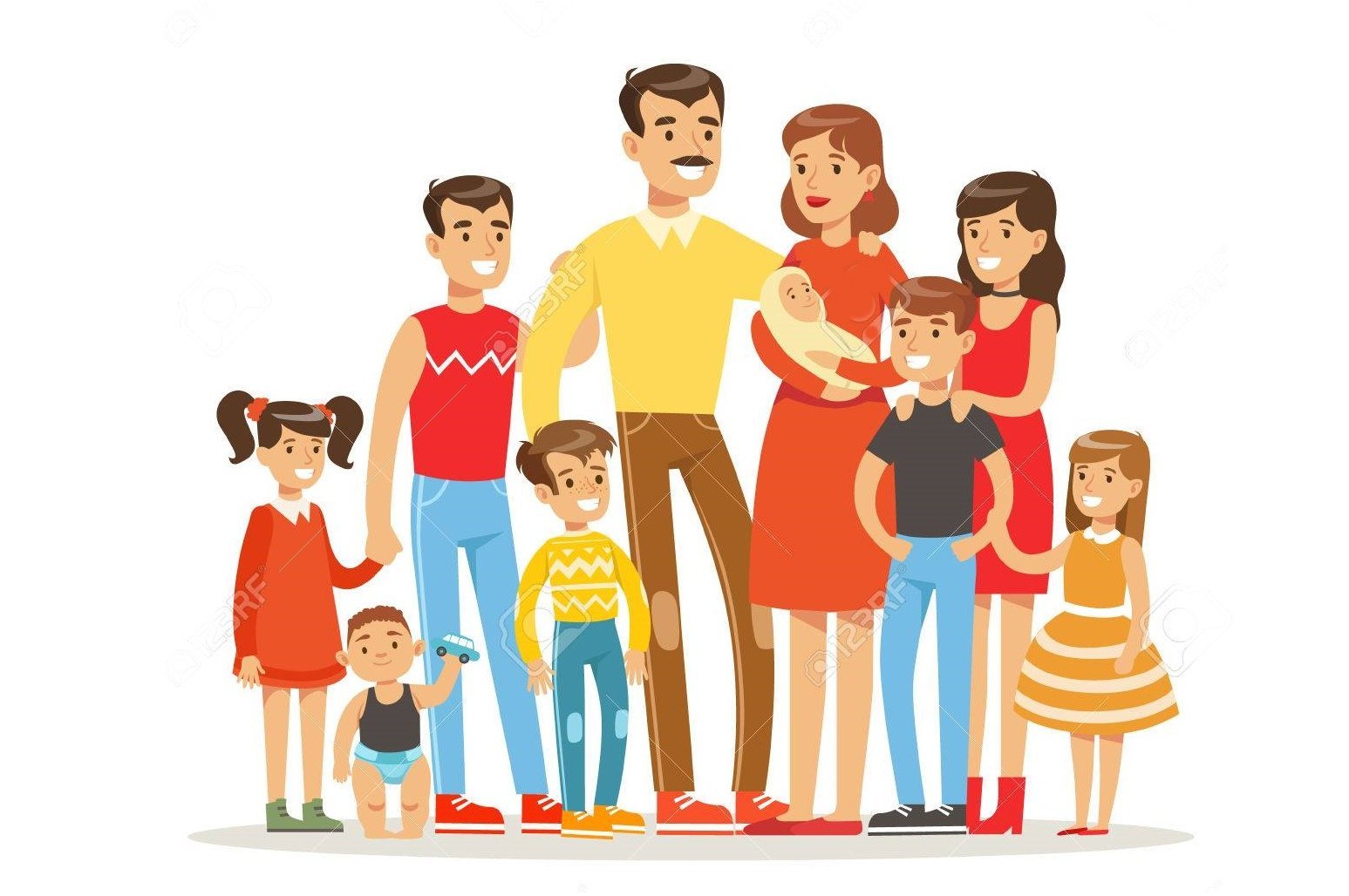 Семья на миллион. Многодетная семья рисунок. Многодетная семья на белом фоне. Счастливая многодетная семья иллюстрация. Многодетная семья логотип.