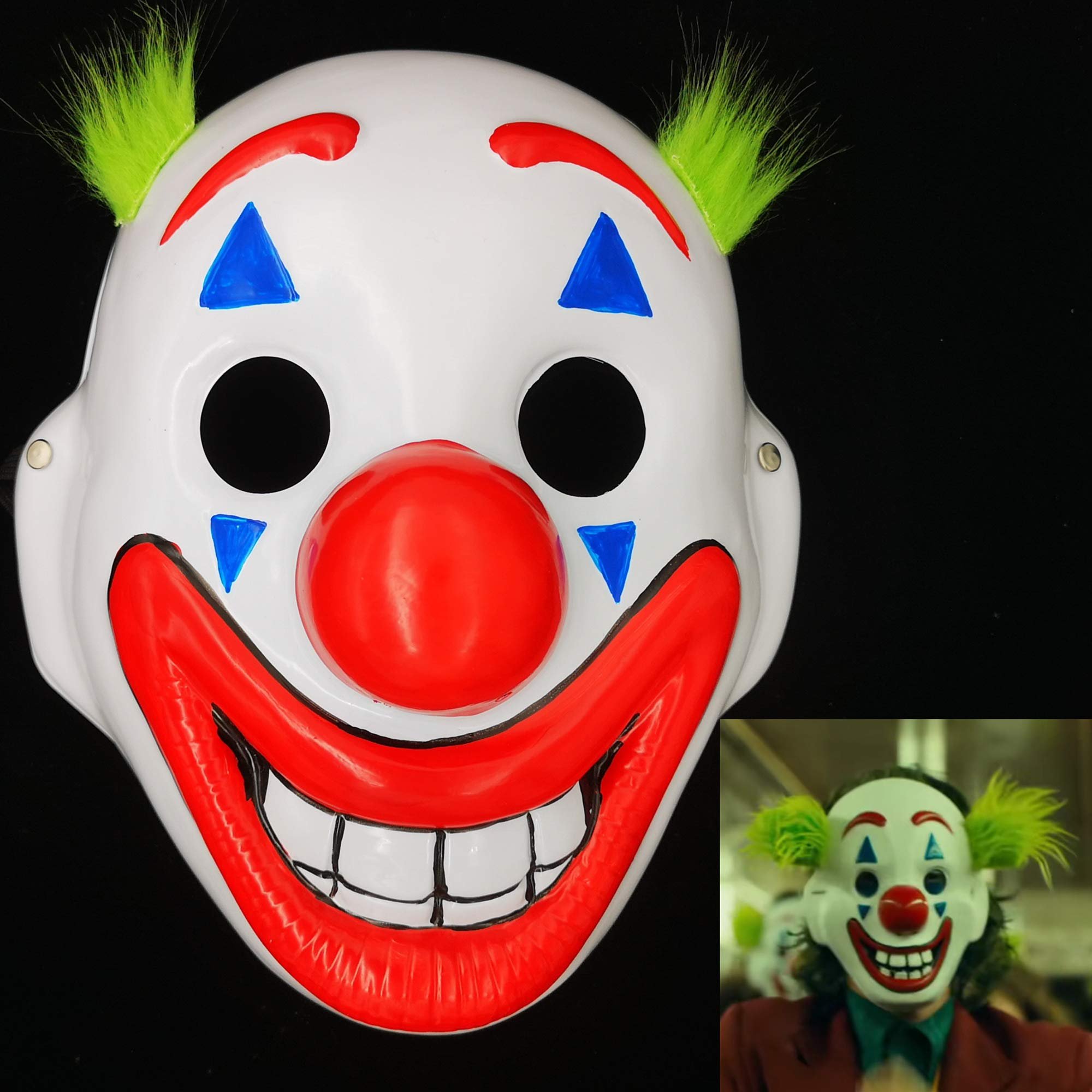 Маска клоуна дискорд. Клоунская маска Джокер 2019. Джокер в клоунской маске. Маска пластиковая "клоун".