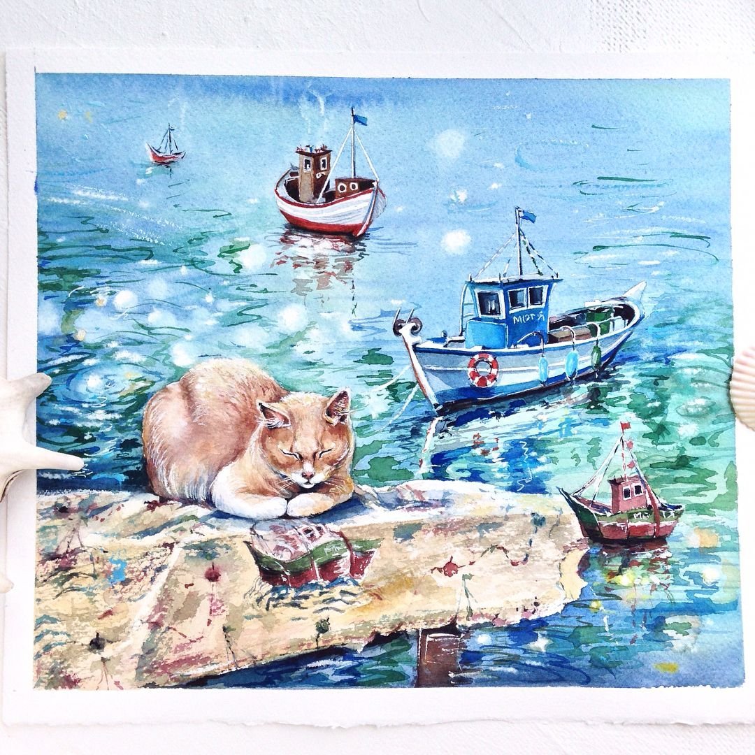 Картина по номерам Рыбацкая деревня