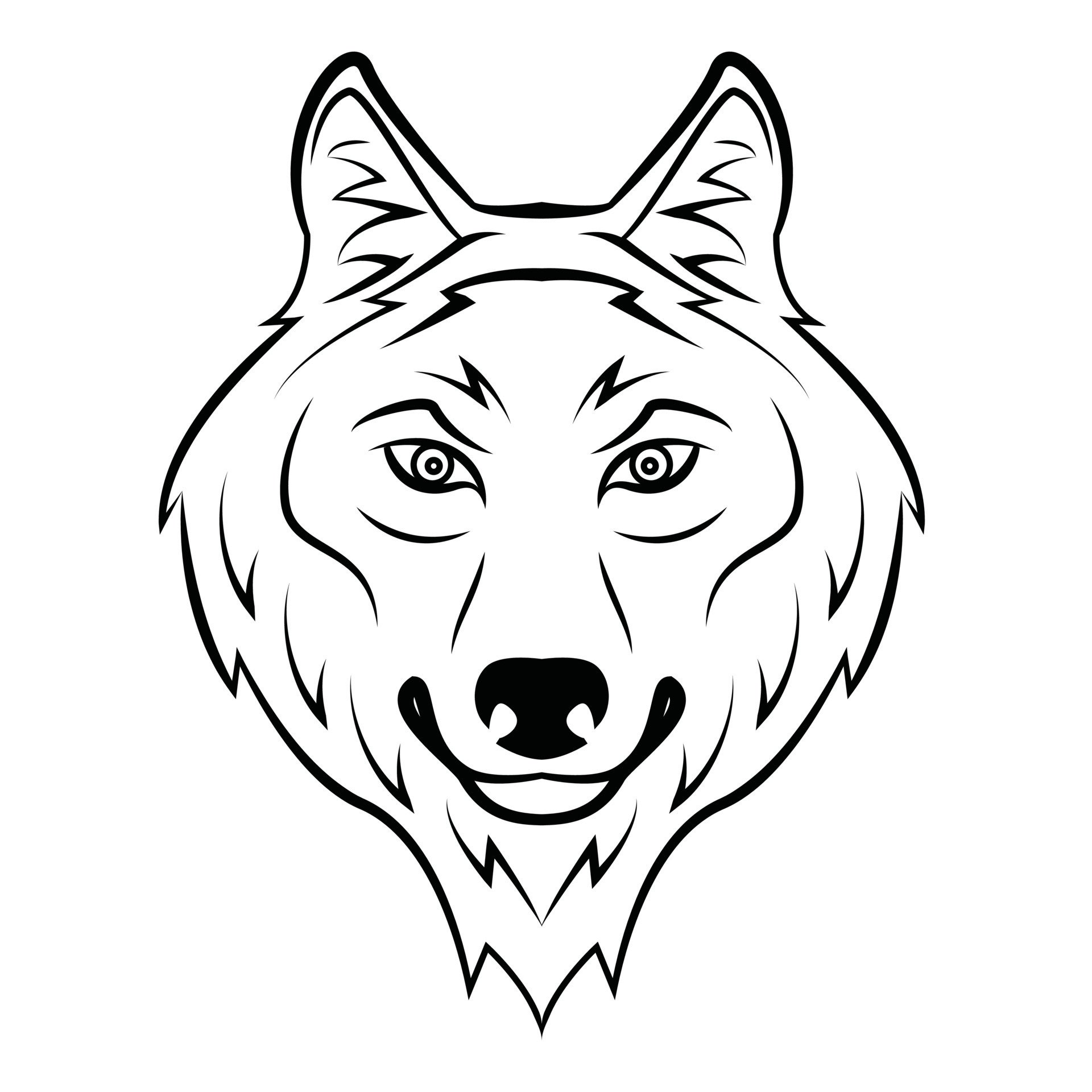 Волк рисунок вектор