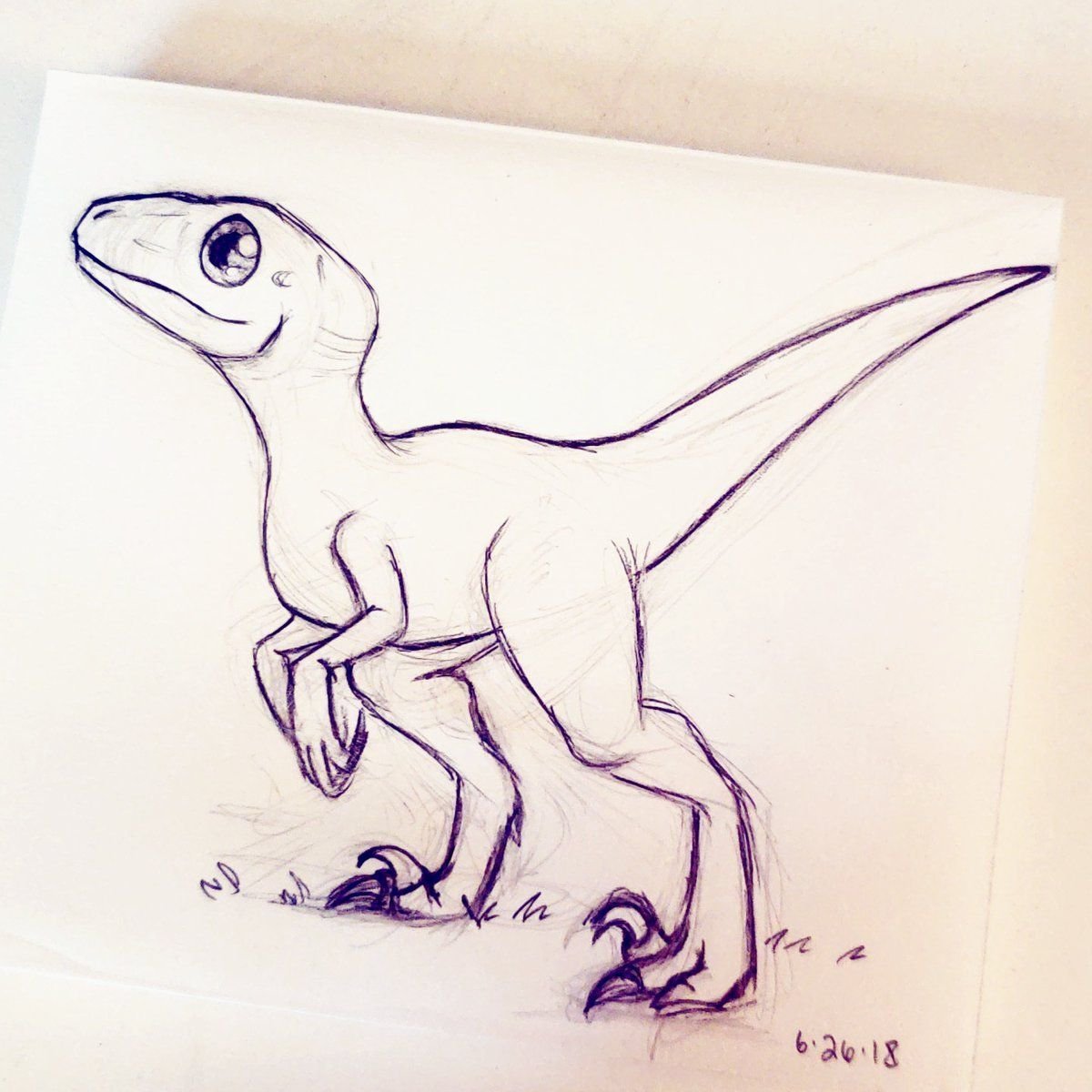 Эскиз динозаврика