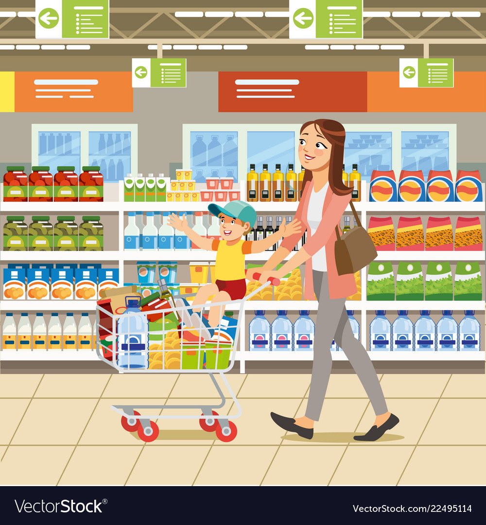 Супермаркет иллюстрация