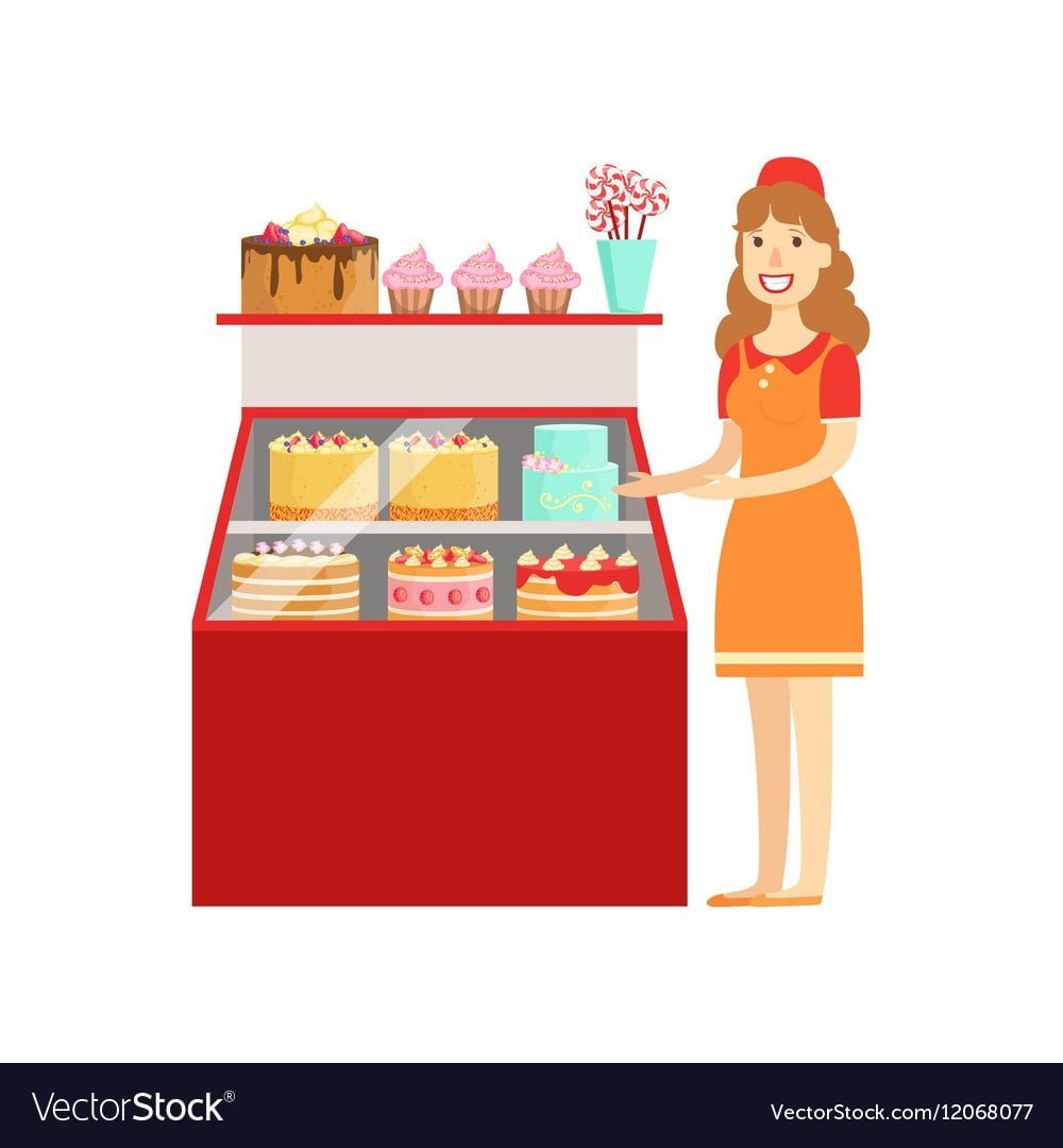 Продавец в кондитерской