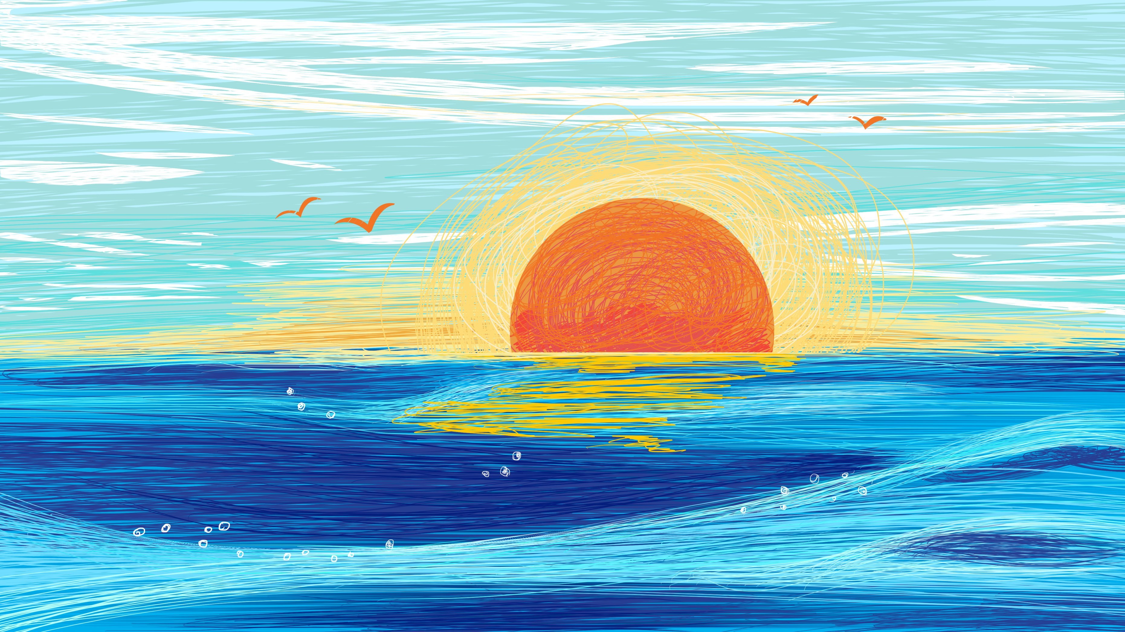 Рисунок красота моря окружающий мир 2 класс. Море рисунок. Risunk Mope. Морской пейзаж цветными карандашами. Море цветными карандашами.