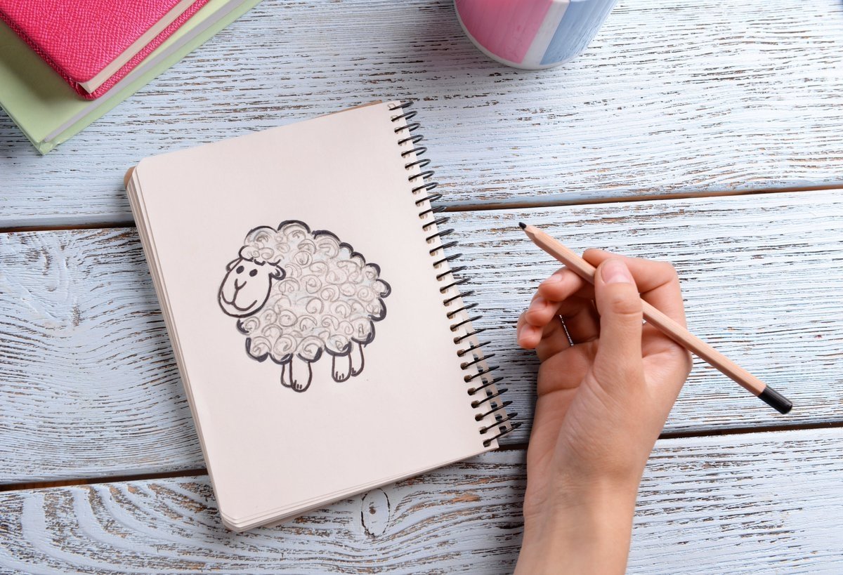 Глаз ручкой