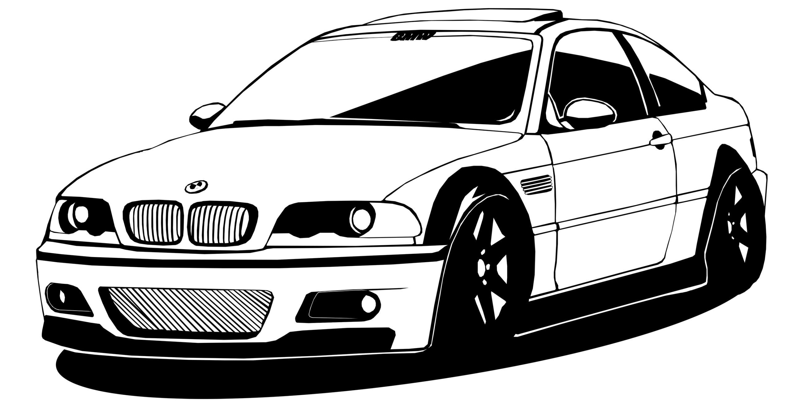 Распечатать м5. BMW e46 vector. BMW e39 vector. Раскраска BMW m3 GTR. БМВ 3 е46 черно белая.