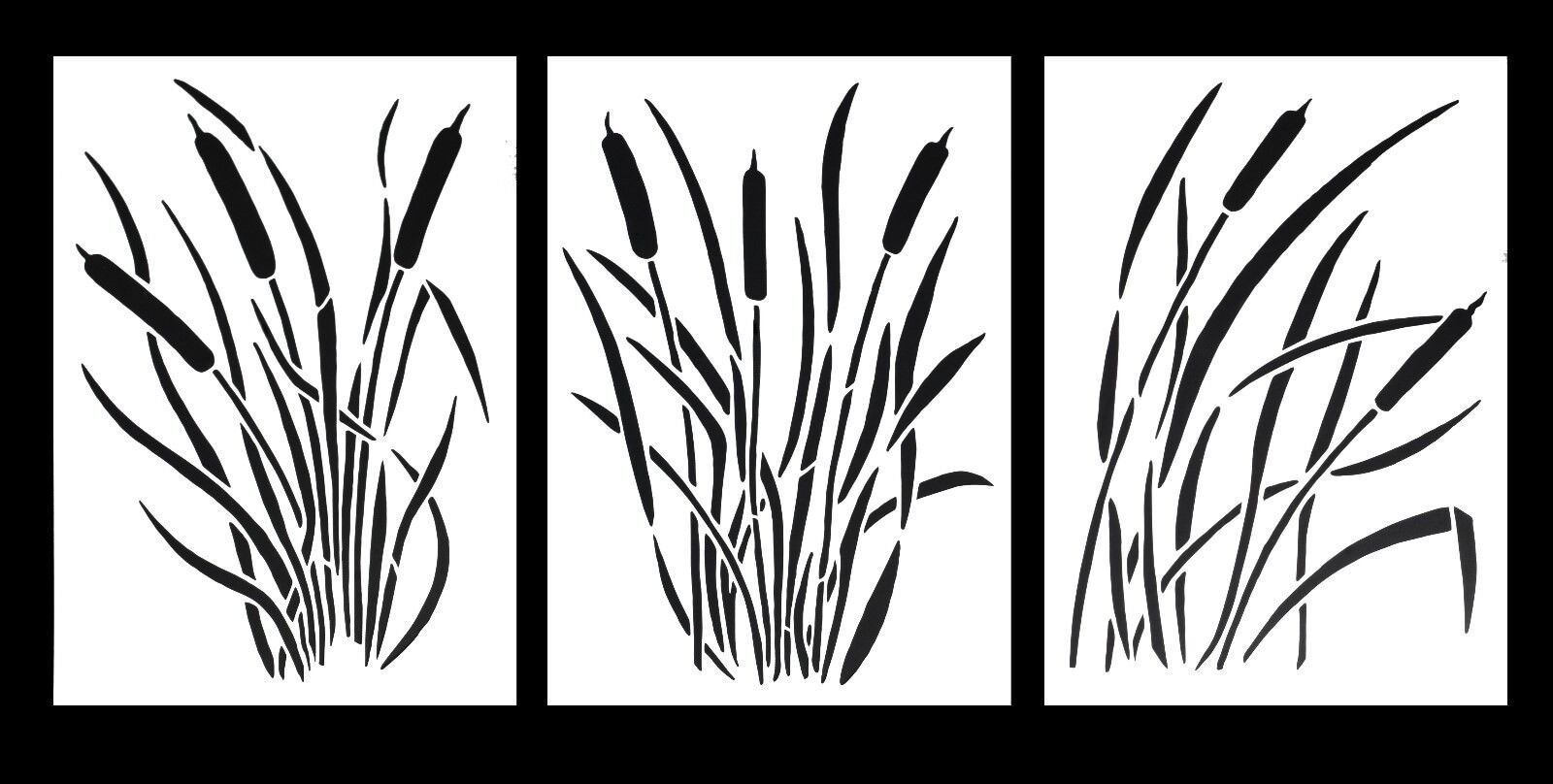 Камыш трафарет