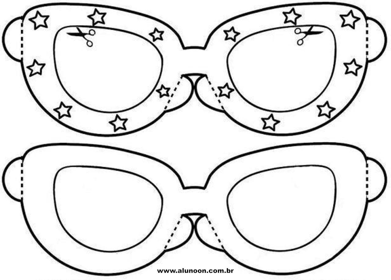 Шаблон маски на 1 апреля. Трафарет очков. Очки раскраска. Очки раскраска для детей. Поделка очки.