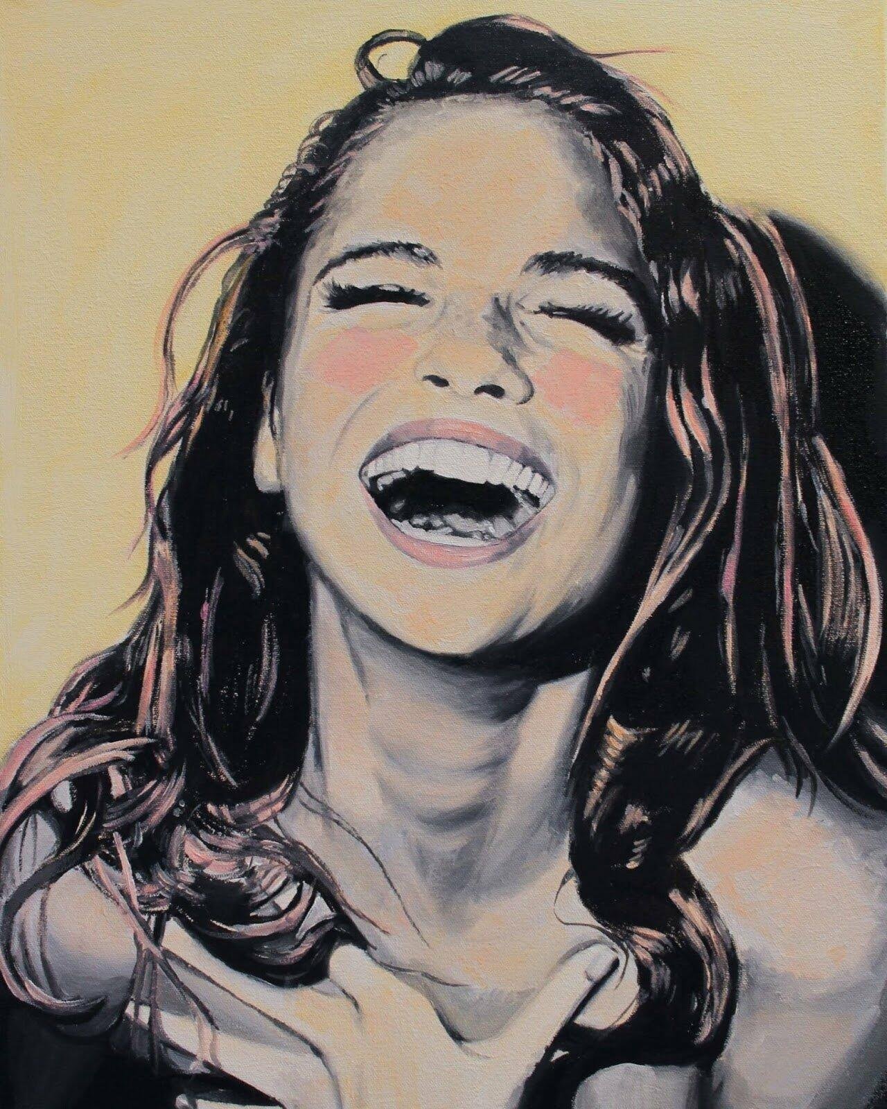 Рисовать смех. Девушка смеется. Портрет смеющейся девушки. Девушка смеется арт. Нарисованная девушка смеется.