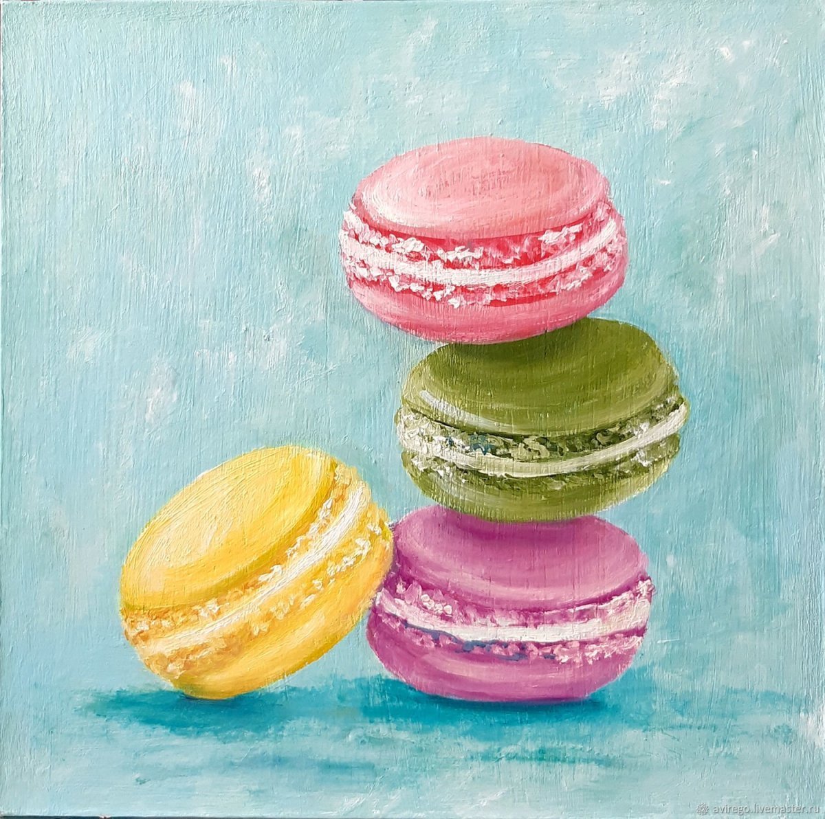 Рисунок мини макаронов пирожные торт