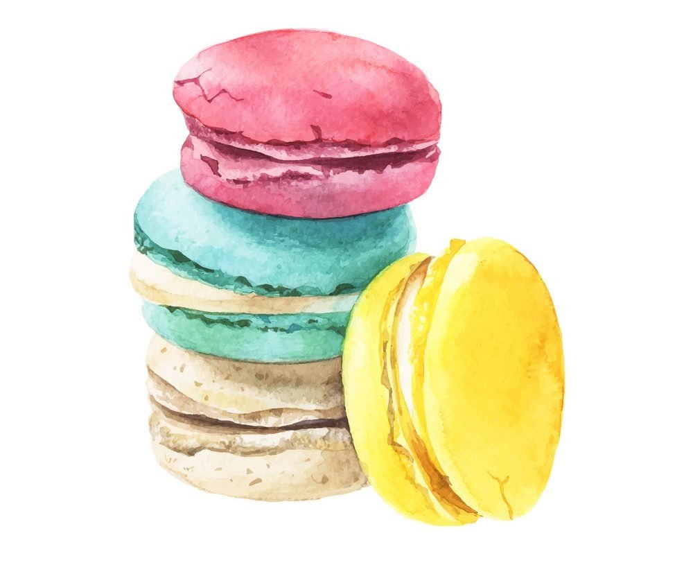 Пирожное макарон арт