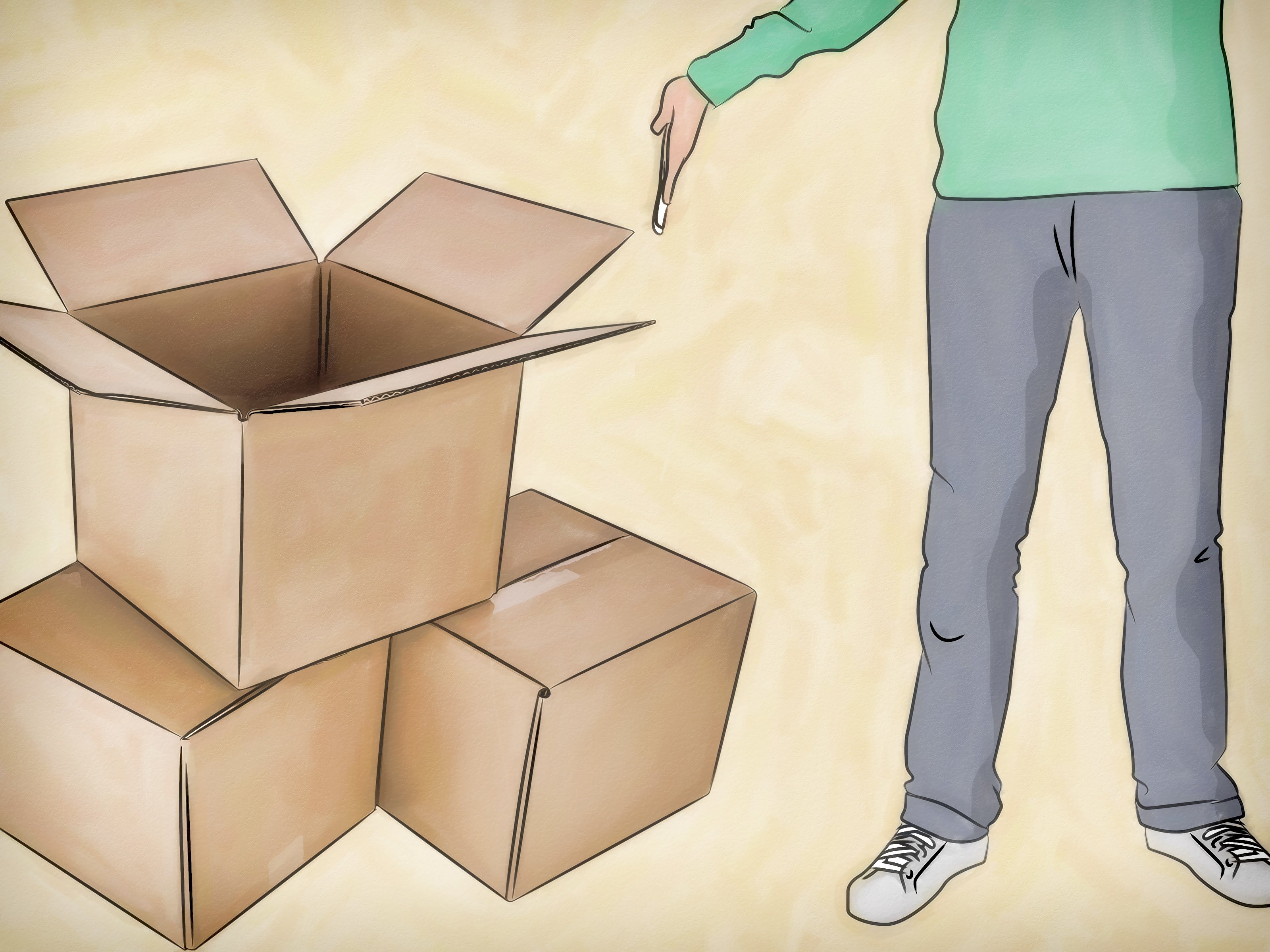 Есть коробка изображенная. Картонная коробка. Картонная коробка с вещами. Картонная коробка рисованная. Коробки для переезда Рисованные.