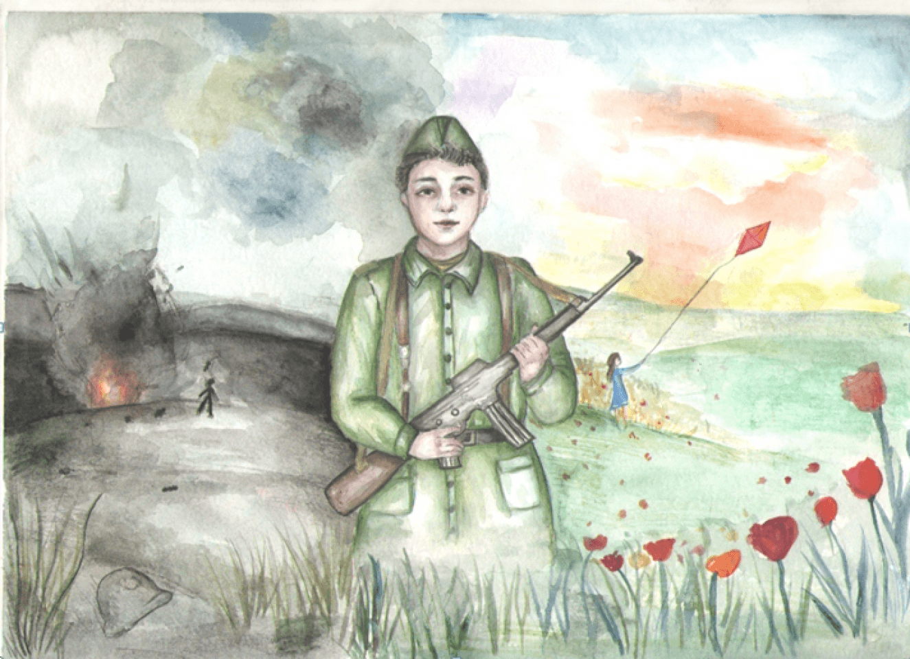 Подвиг солдата россии. Рисунок на патриотическую тему. Рисунки на военную тему.