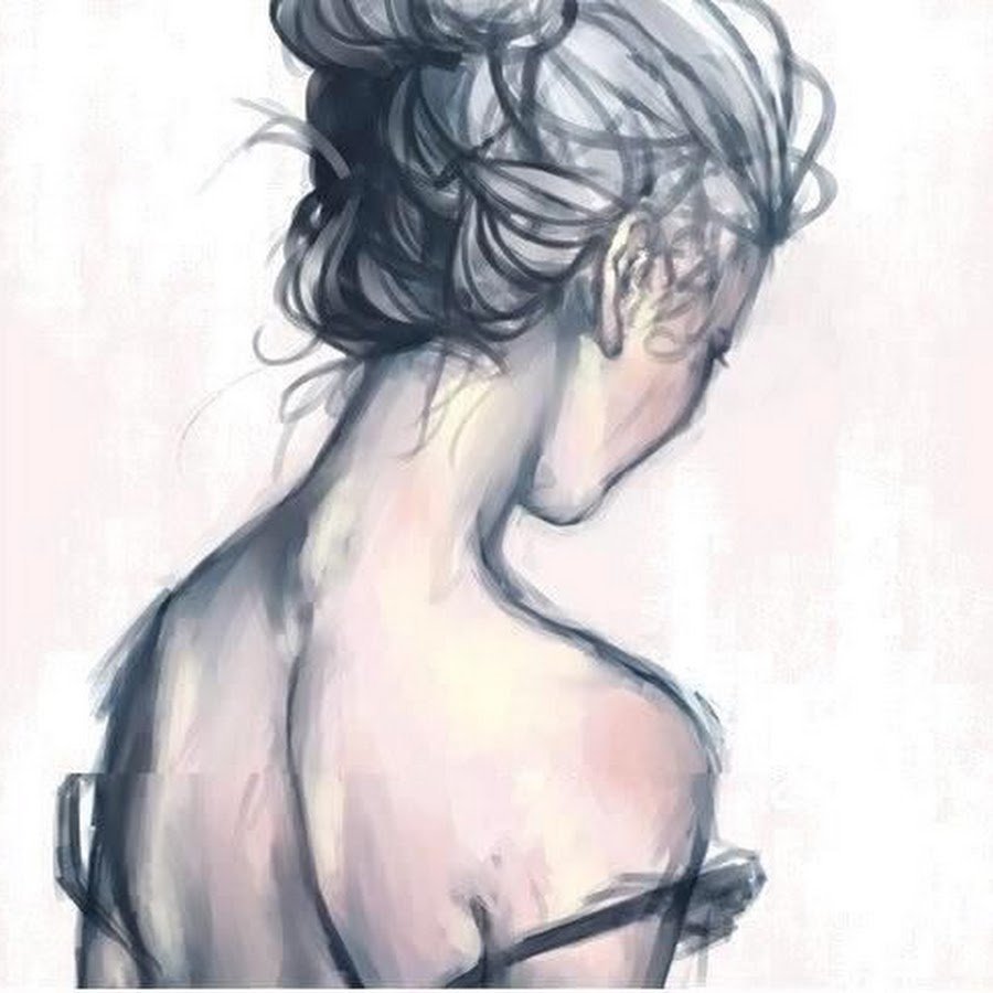 Картинка девушка нарисованная со спины. Рисунок девушки. Девушка со спины рисунок. Картины девушек со спины.