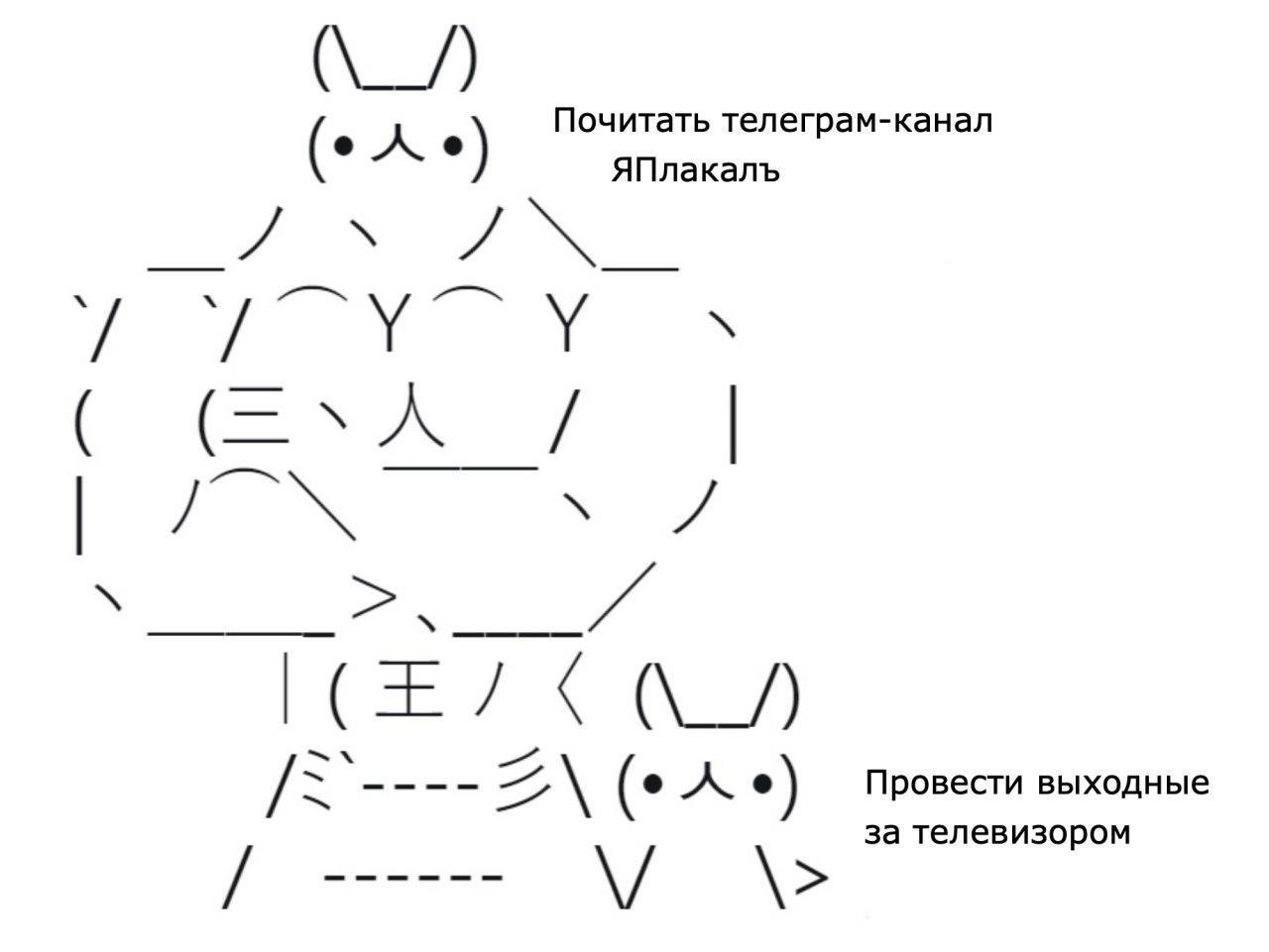 Картинки из знаков. Кот из символов.