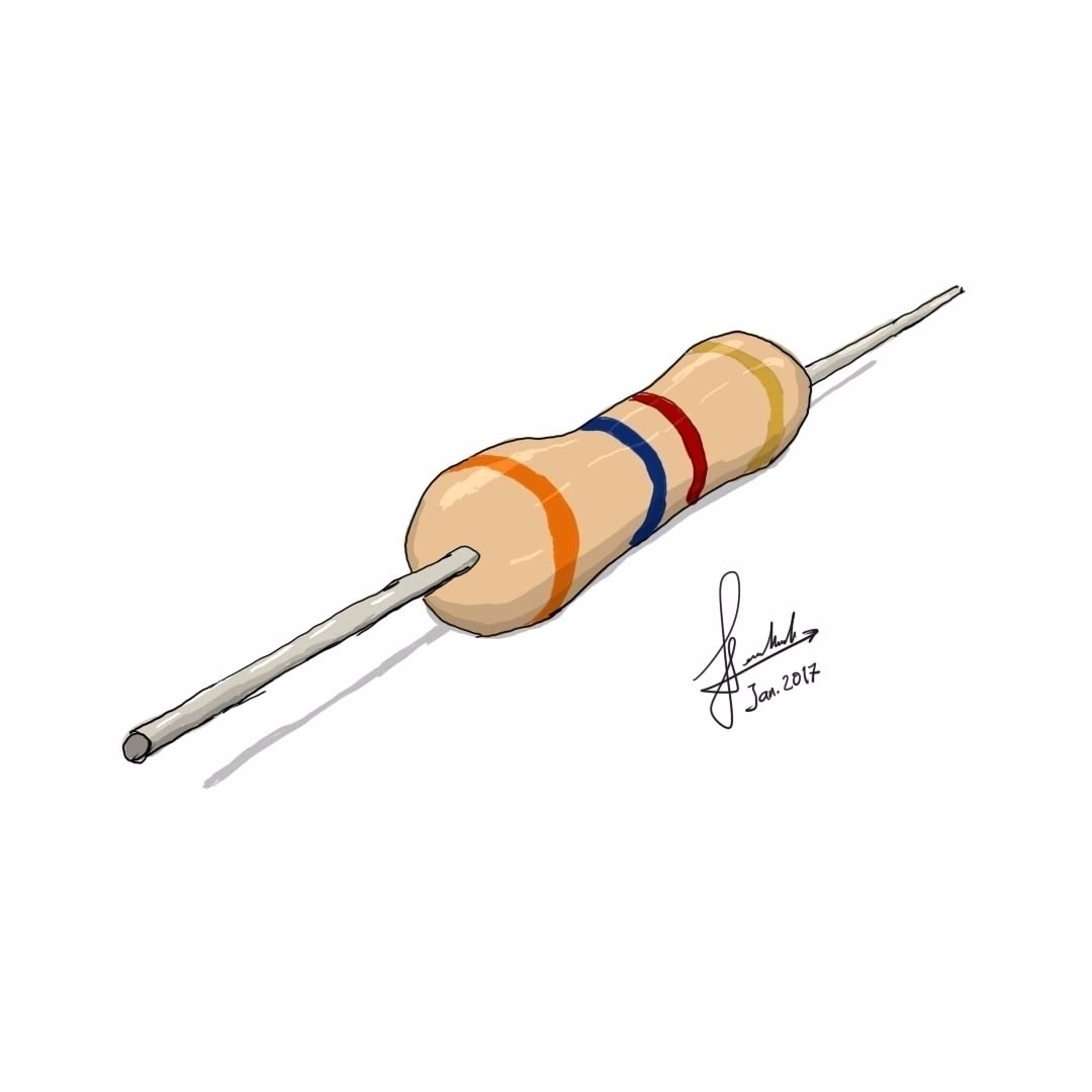 Резистор с линией по диагонали