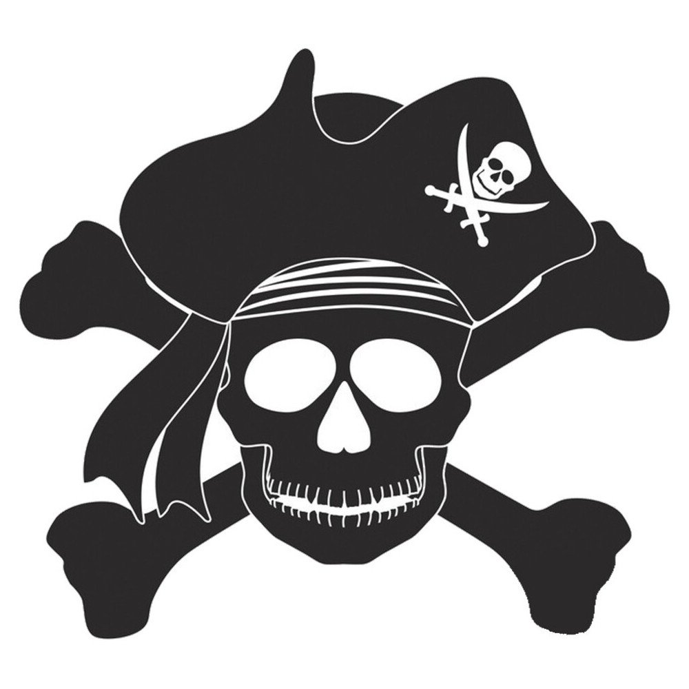 Пиратский череп трафарет - 79 фото