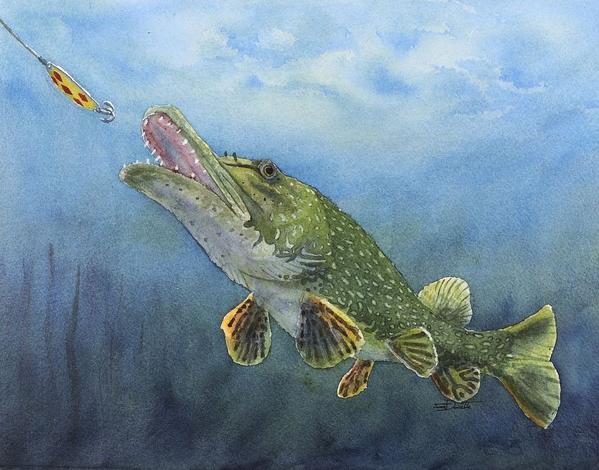 Живопись рыба налим