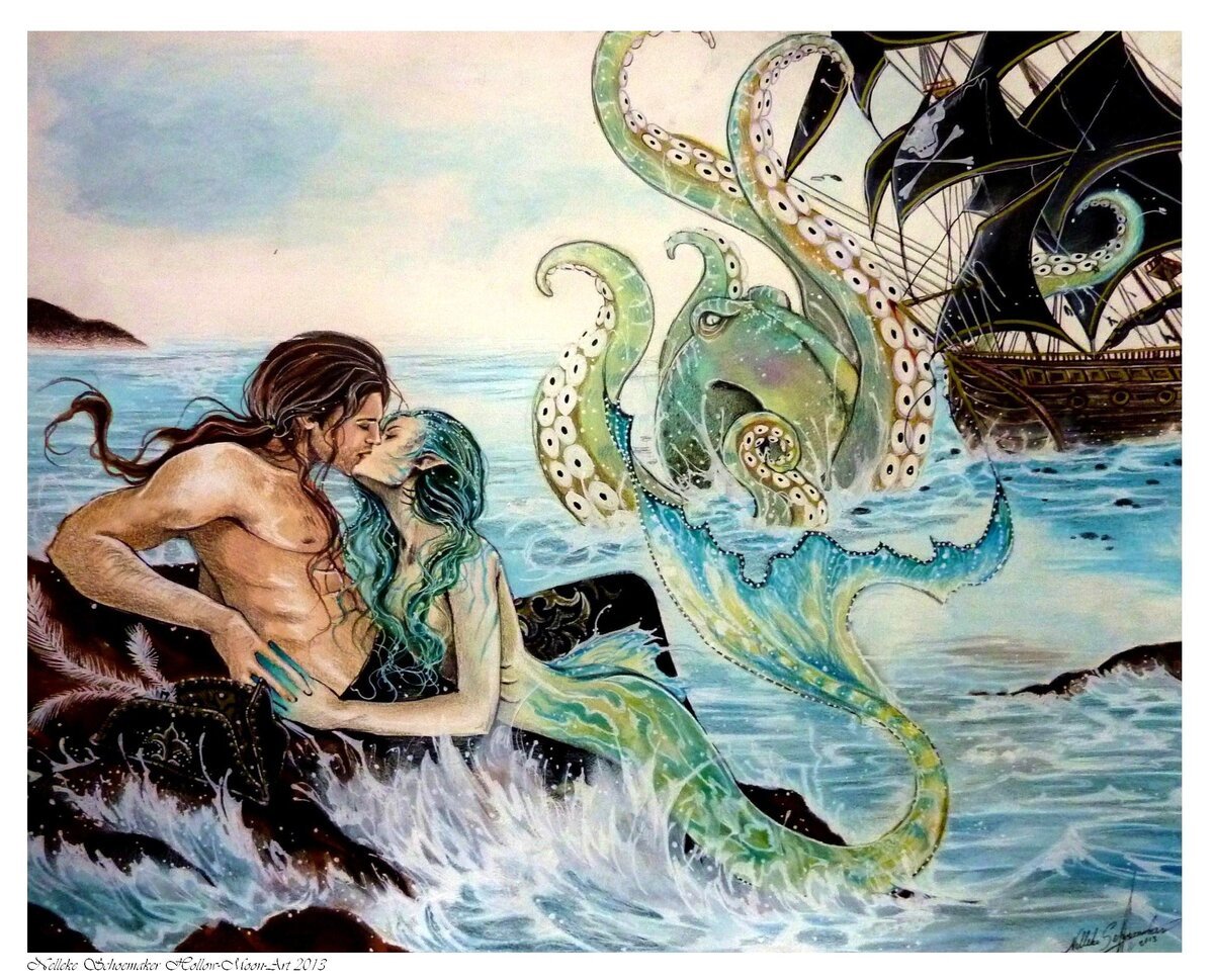 Мифология Тритон и сирена