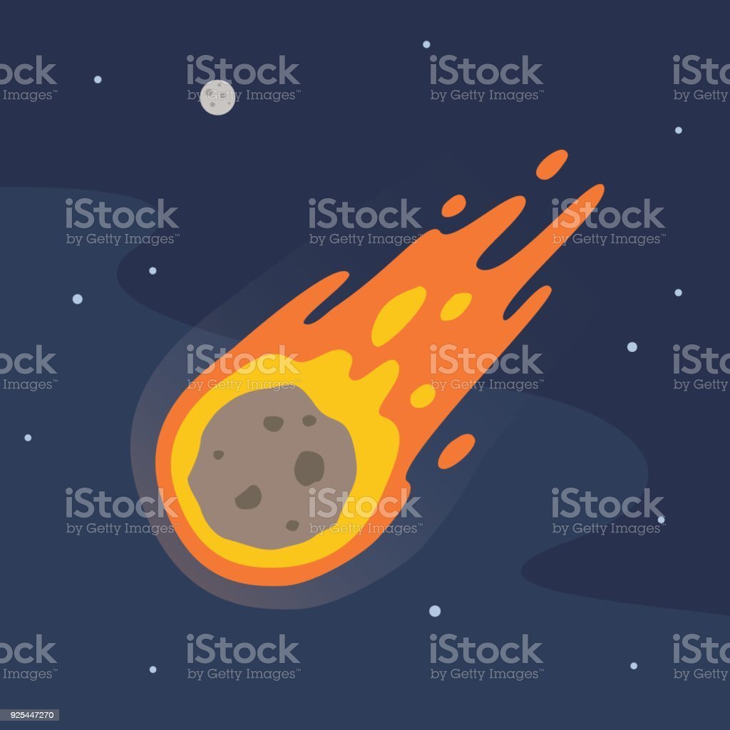 Арт метеорит мультяшный