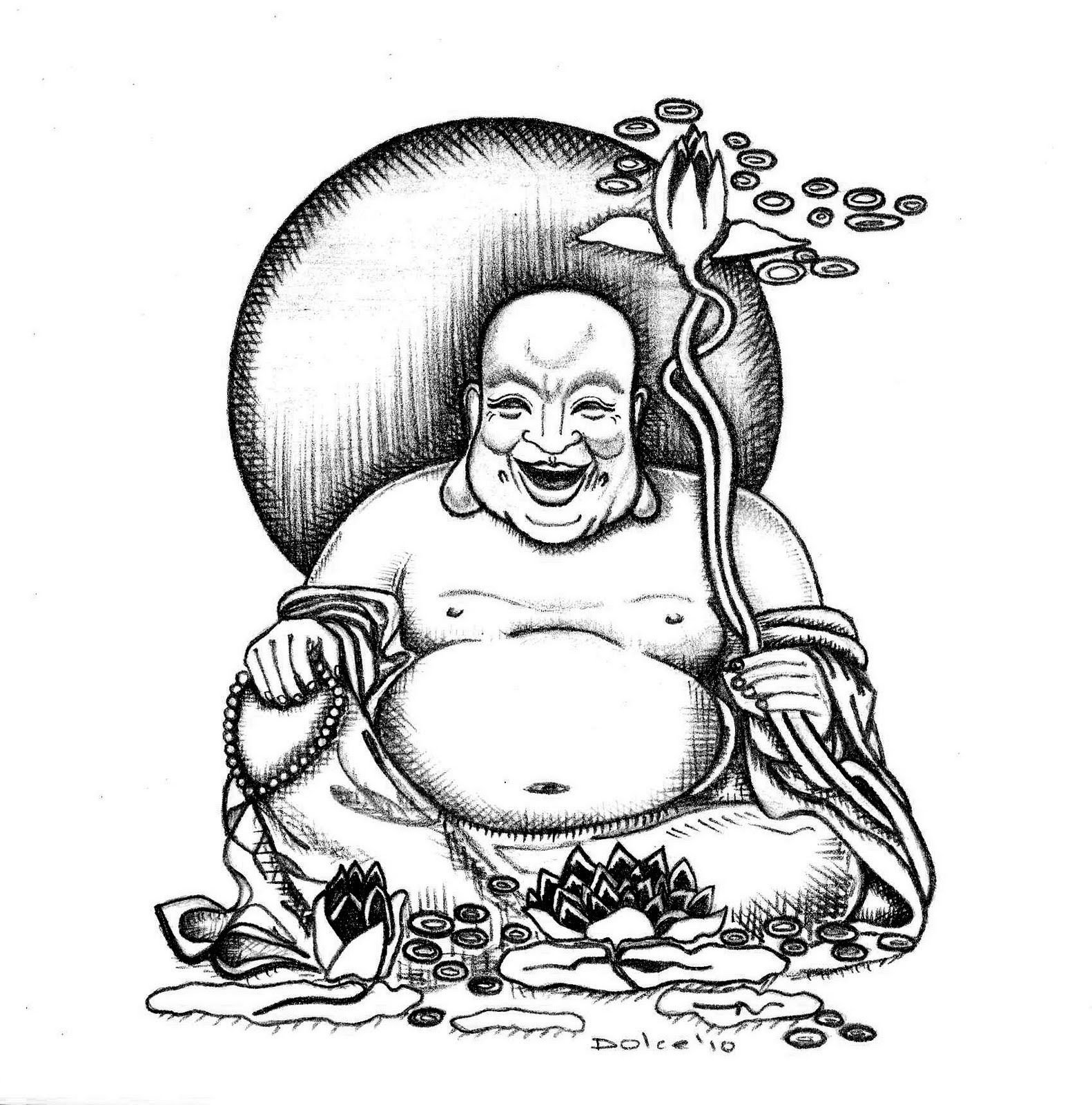 Мудрые боги выдумали. Буддийский Бог богатства Хотей. Хотей - смеющийся Будда. Бог богатства китайский Хотэй рисунок. Буддийский Божок Хотей.