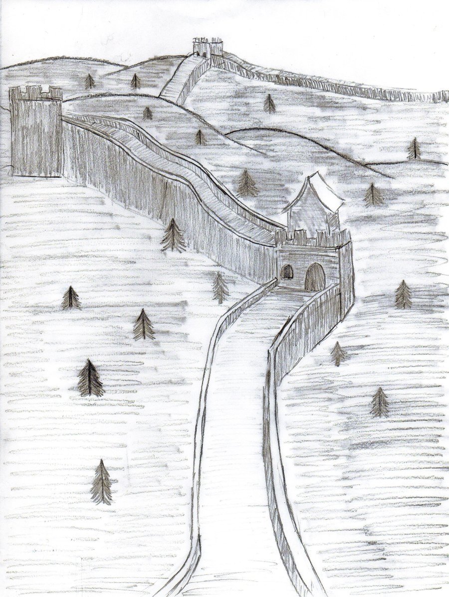 Китайская стена рисунок