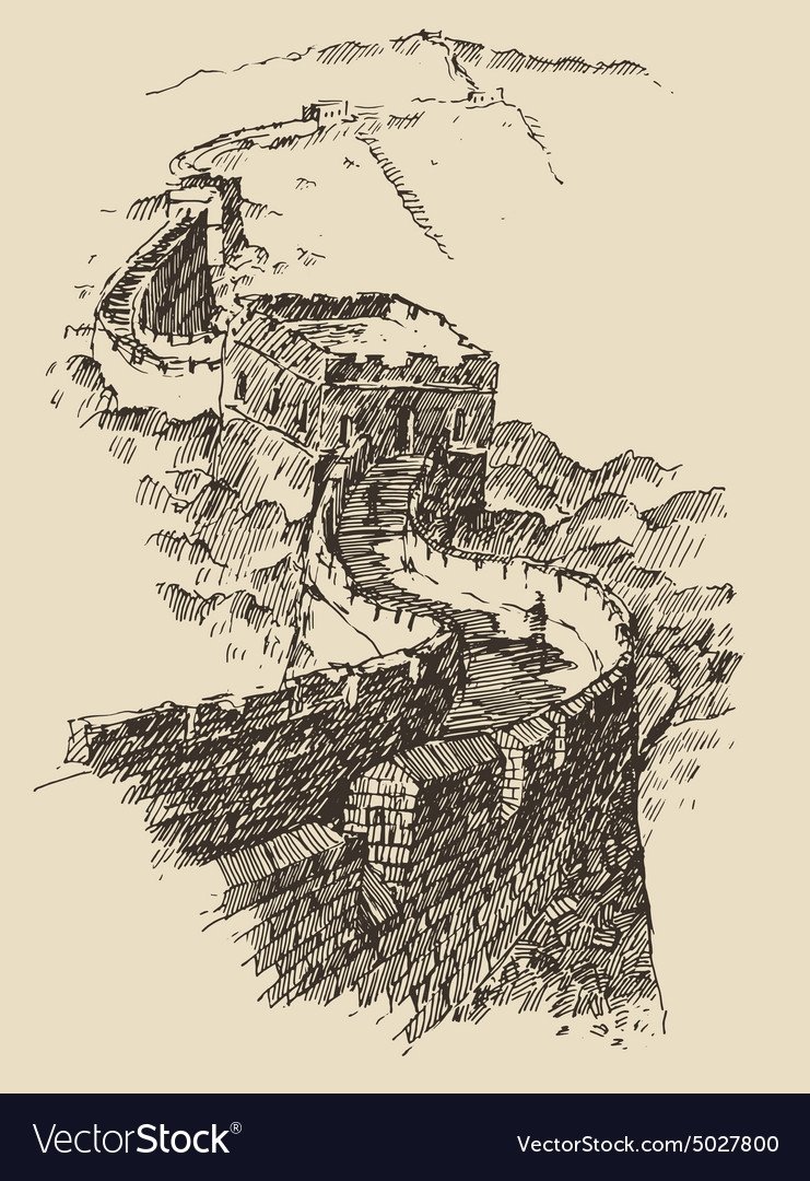 Великая китайская стена набросок