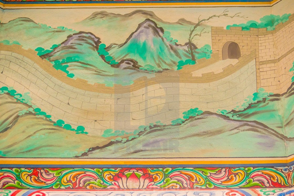 Китайская стена с флагом