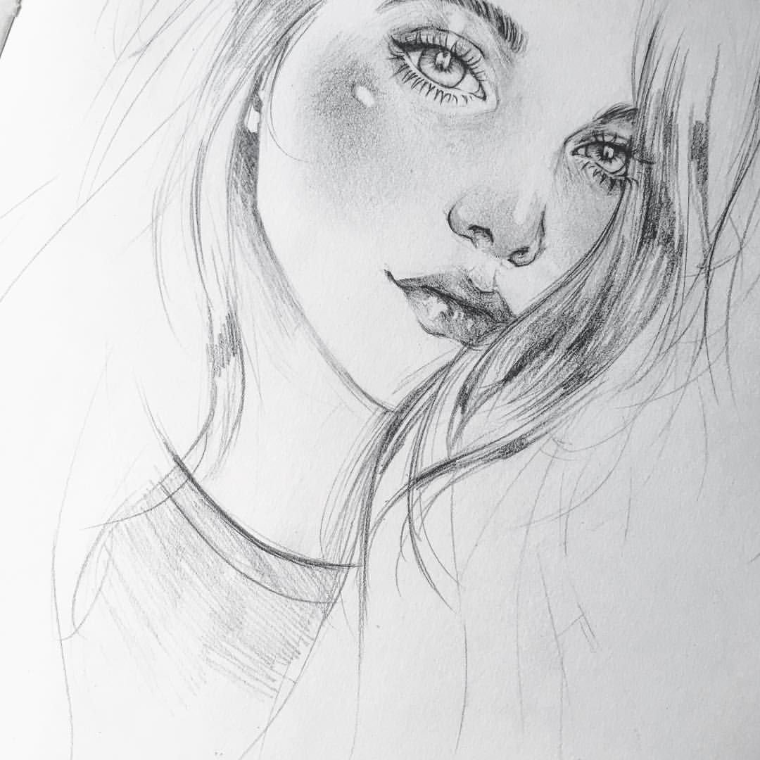 Рисунки девушек с пухлыми губами