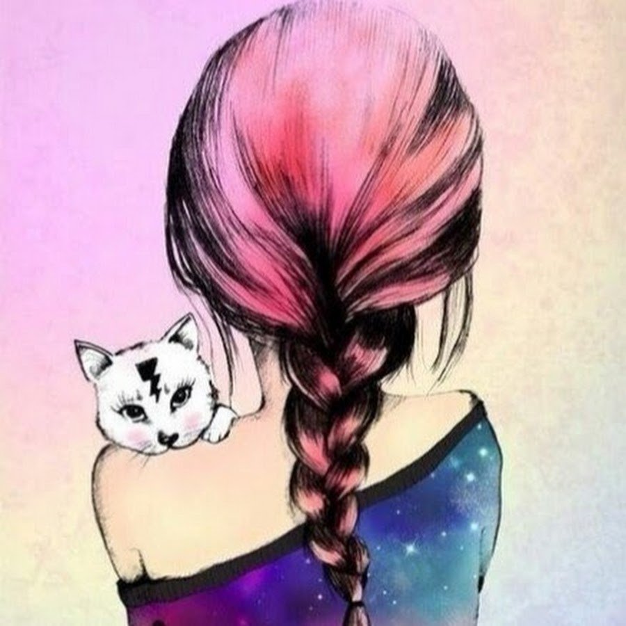 Нарисованные девушки на аву