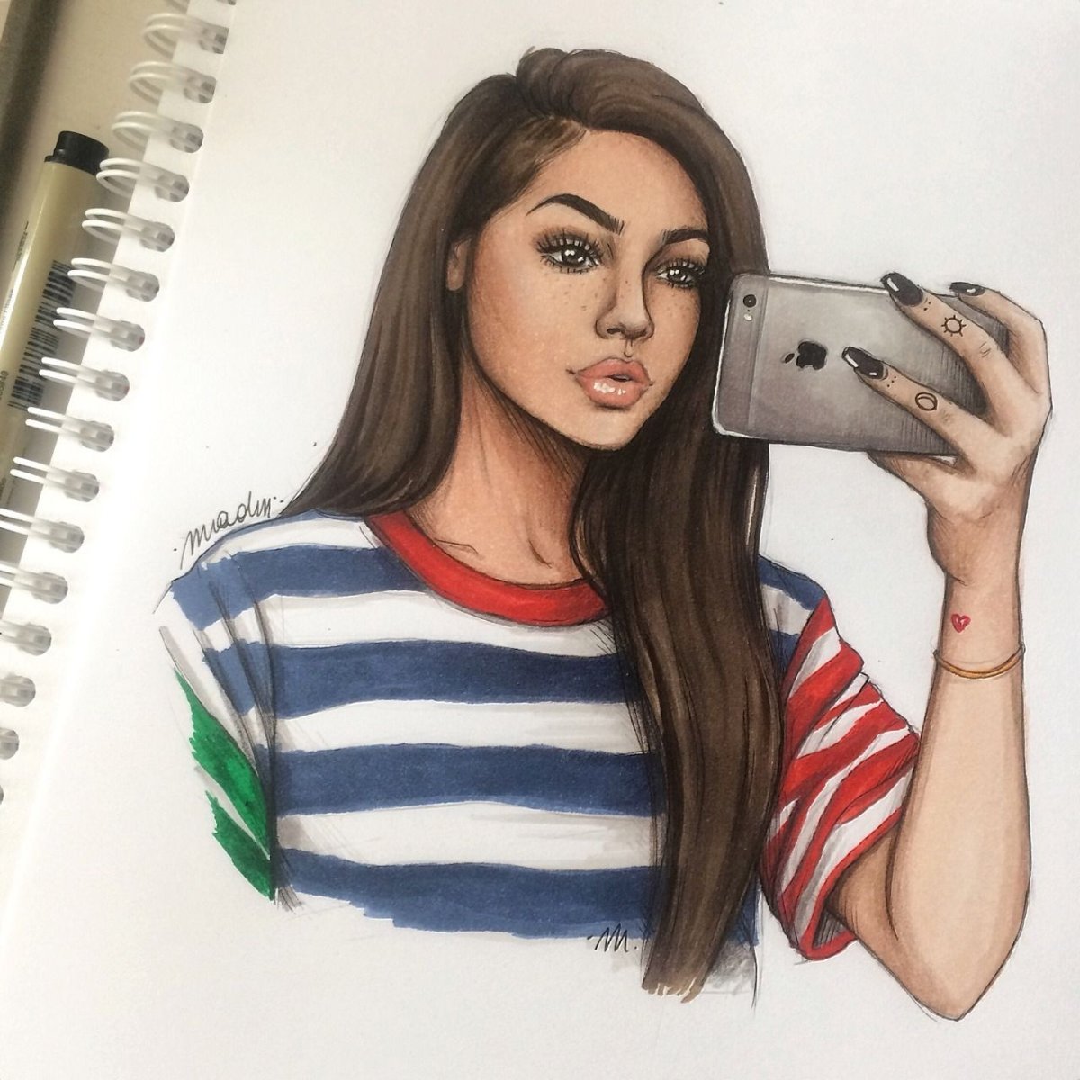 Современные девушки нарисованные