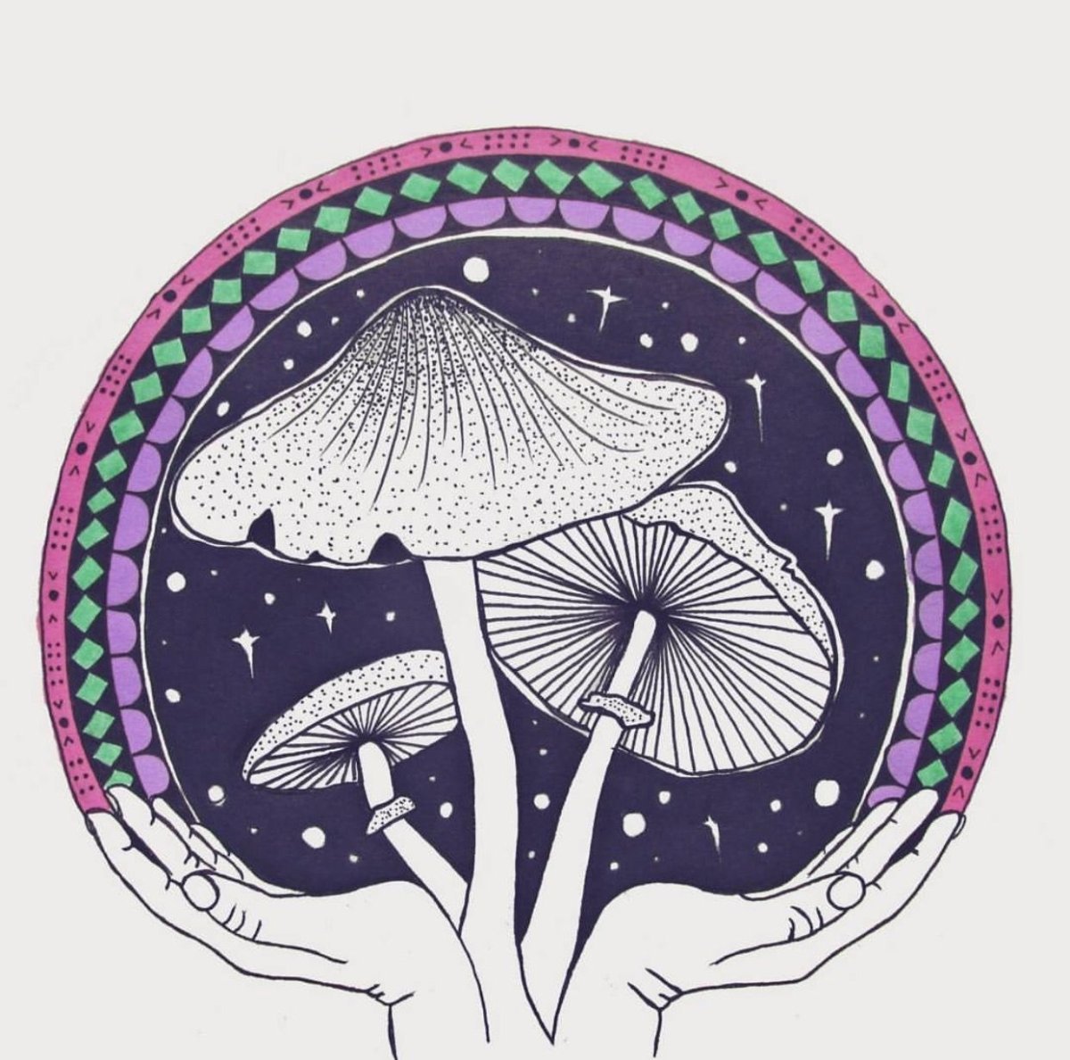 Психоделическая Графика грибы