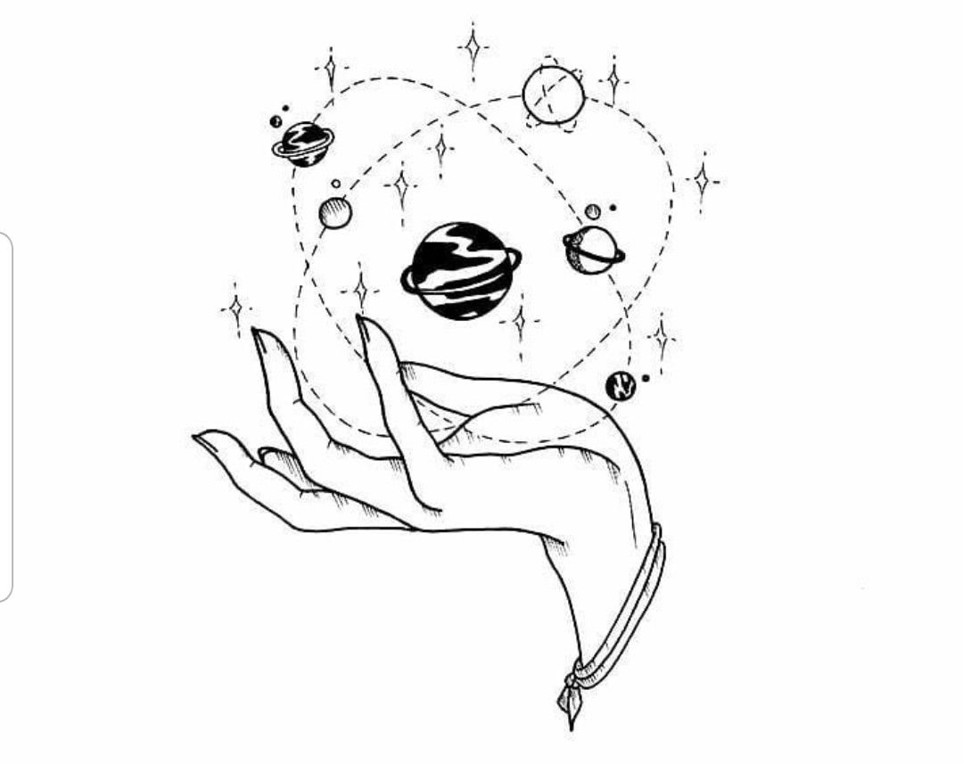 Рисунки космоса для срисовки