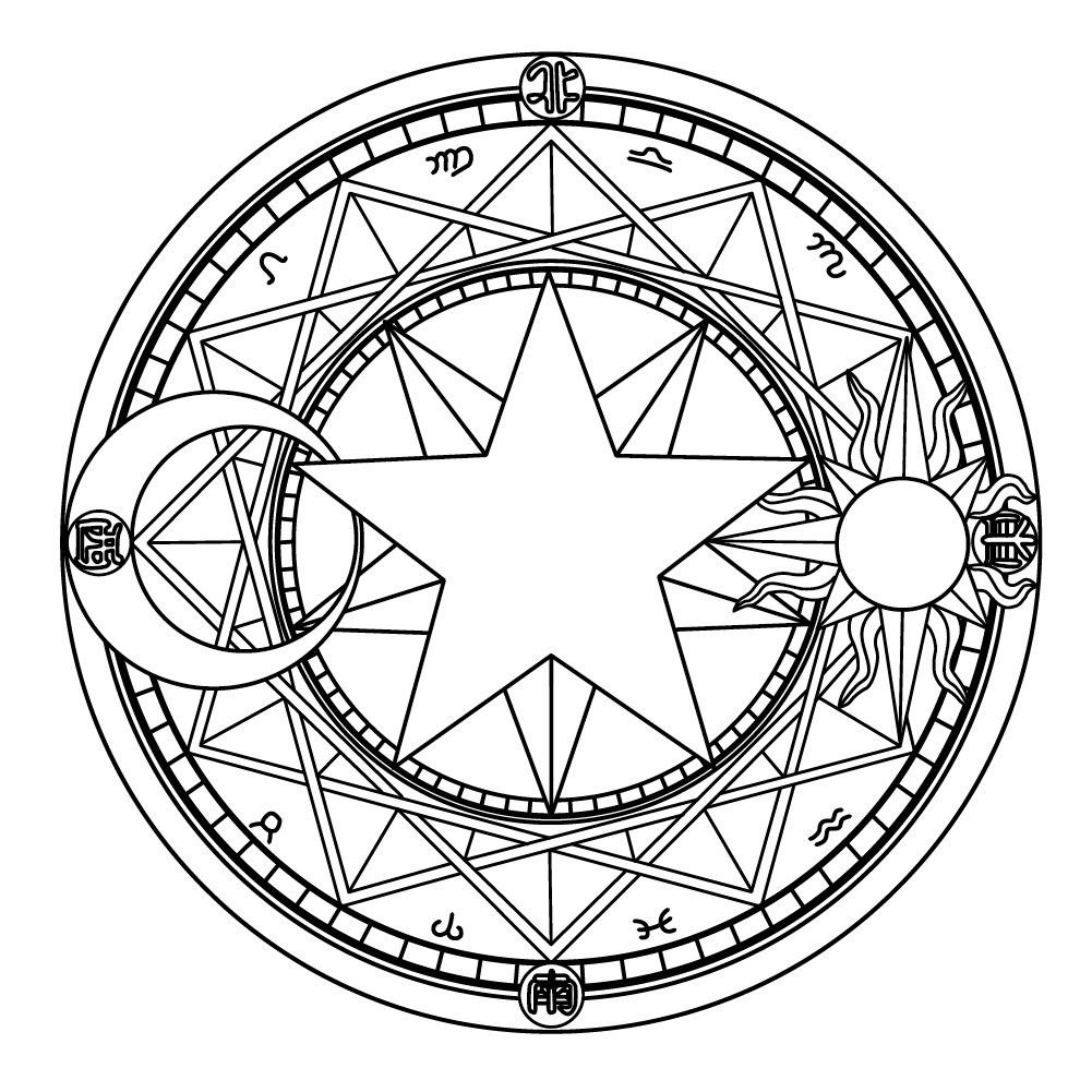 Алхимический круг солнце Луна