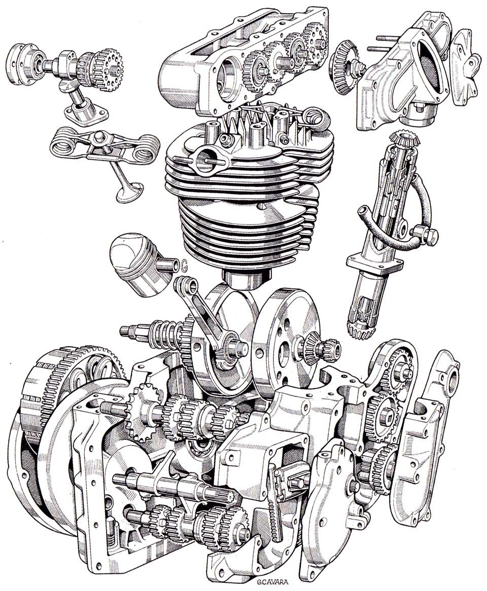 Двигатель нарисованный