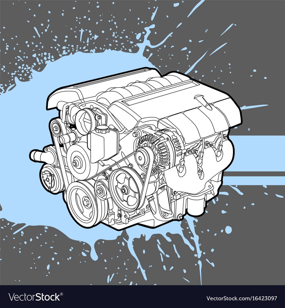 Двигатель Векторная Графика