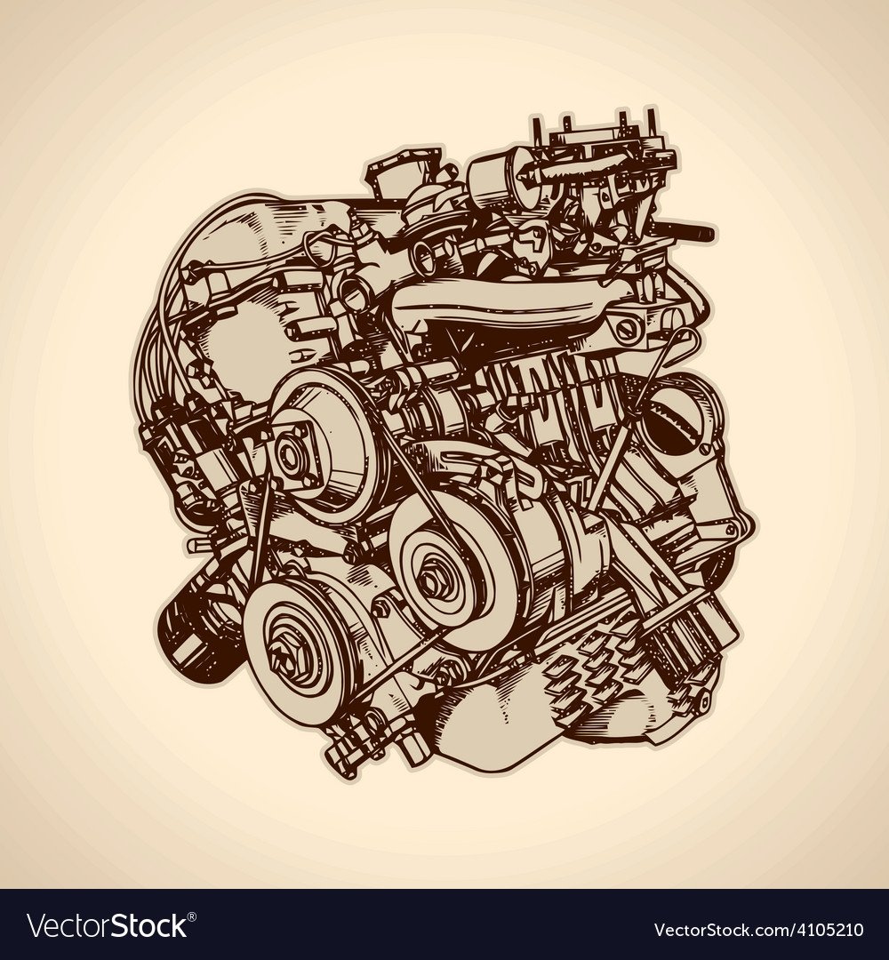Двигатель вектор Графика