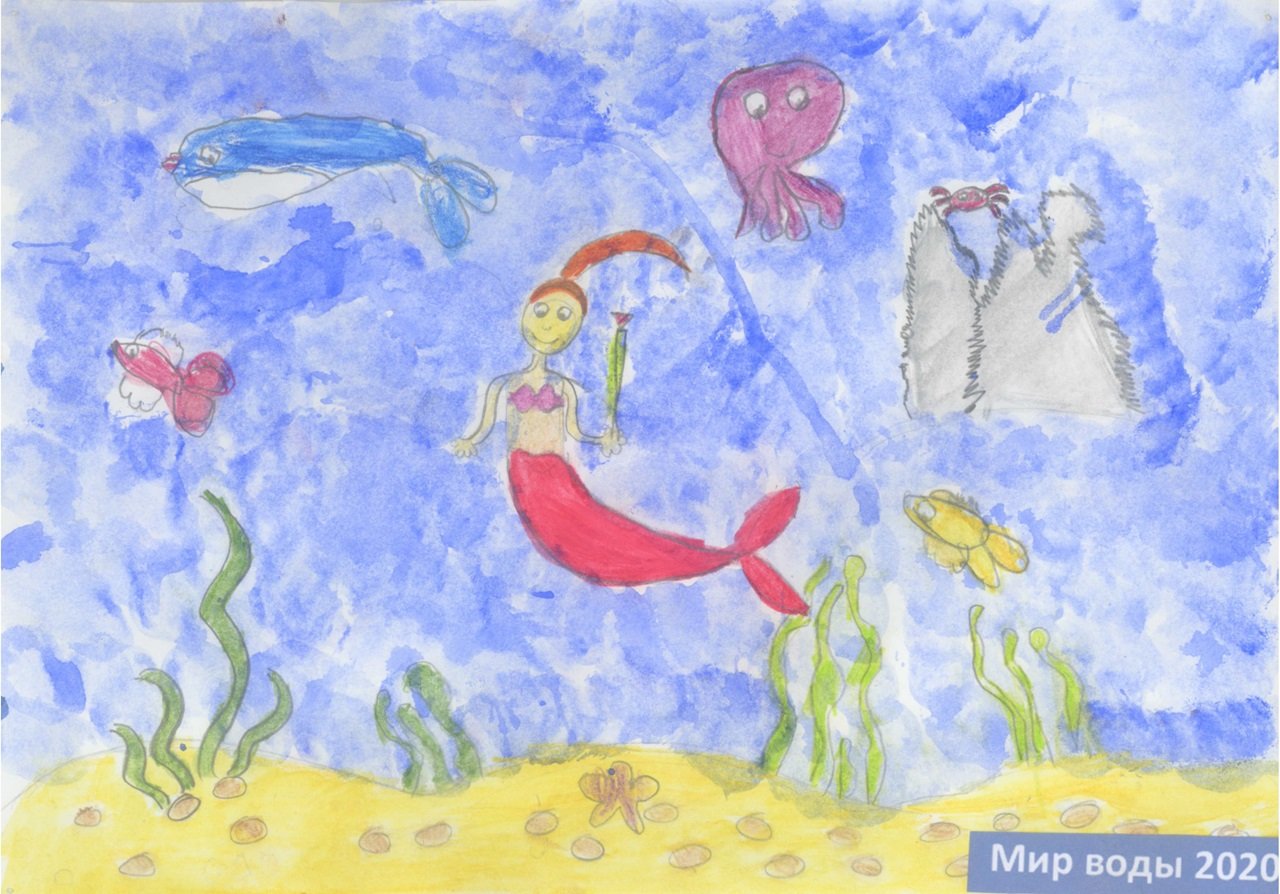 Детские рисунки на тему мир воды - 79 фото