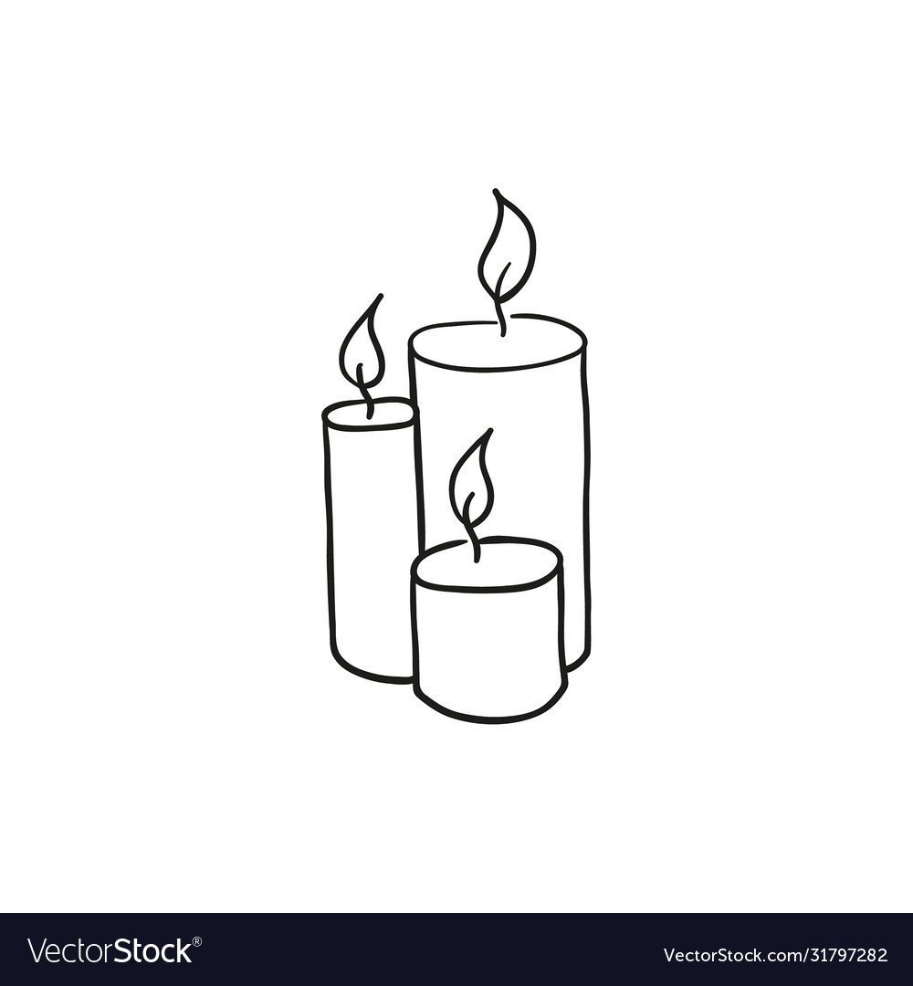 Новогодние свечи рисовать