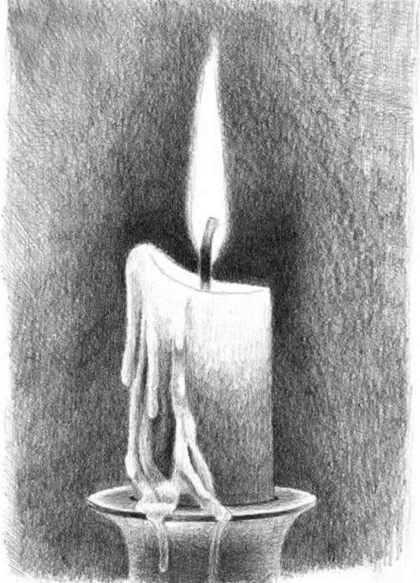 Свеча на подставке раскраска